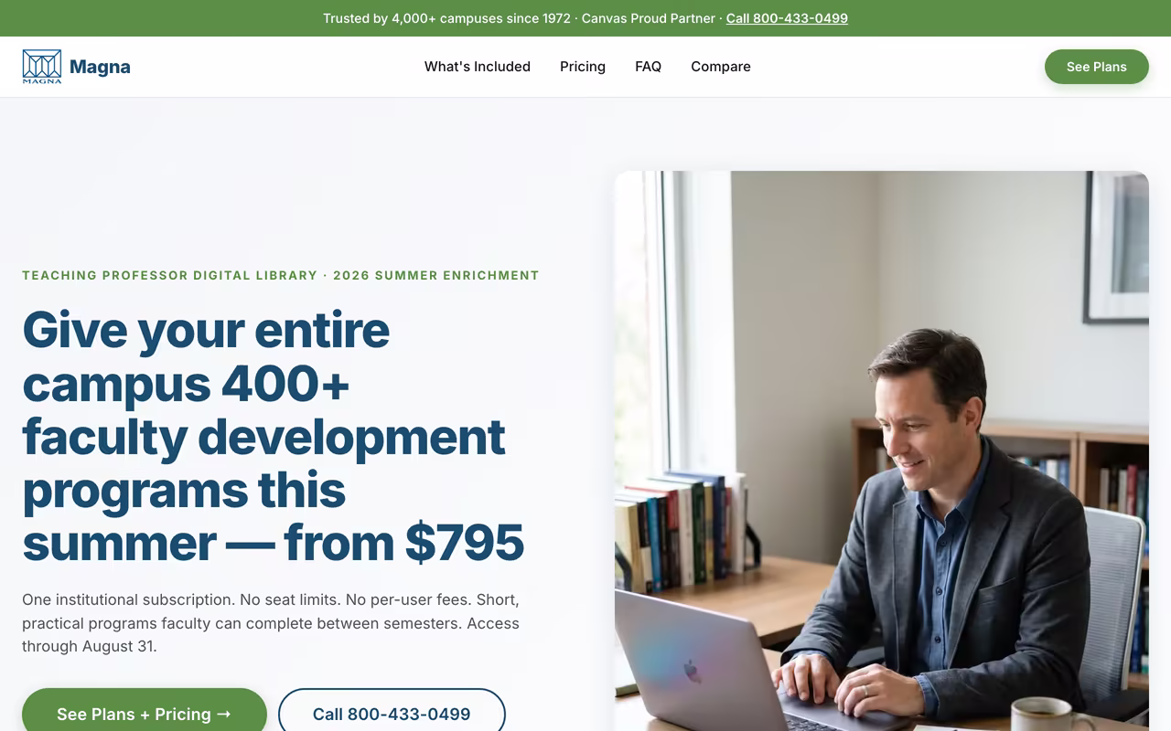 Magna Publications landing page